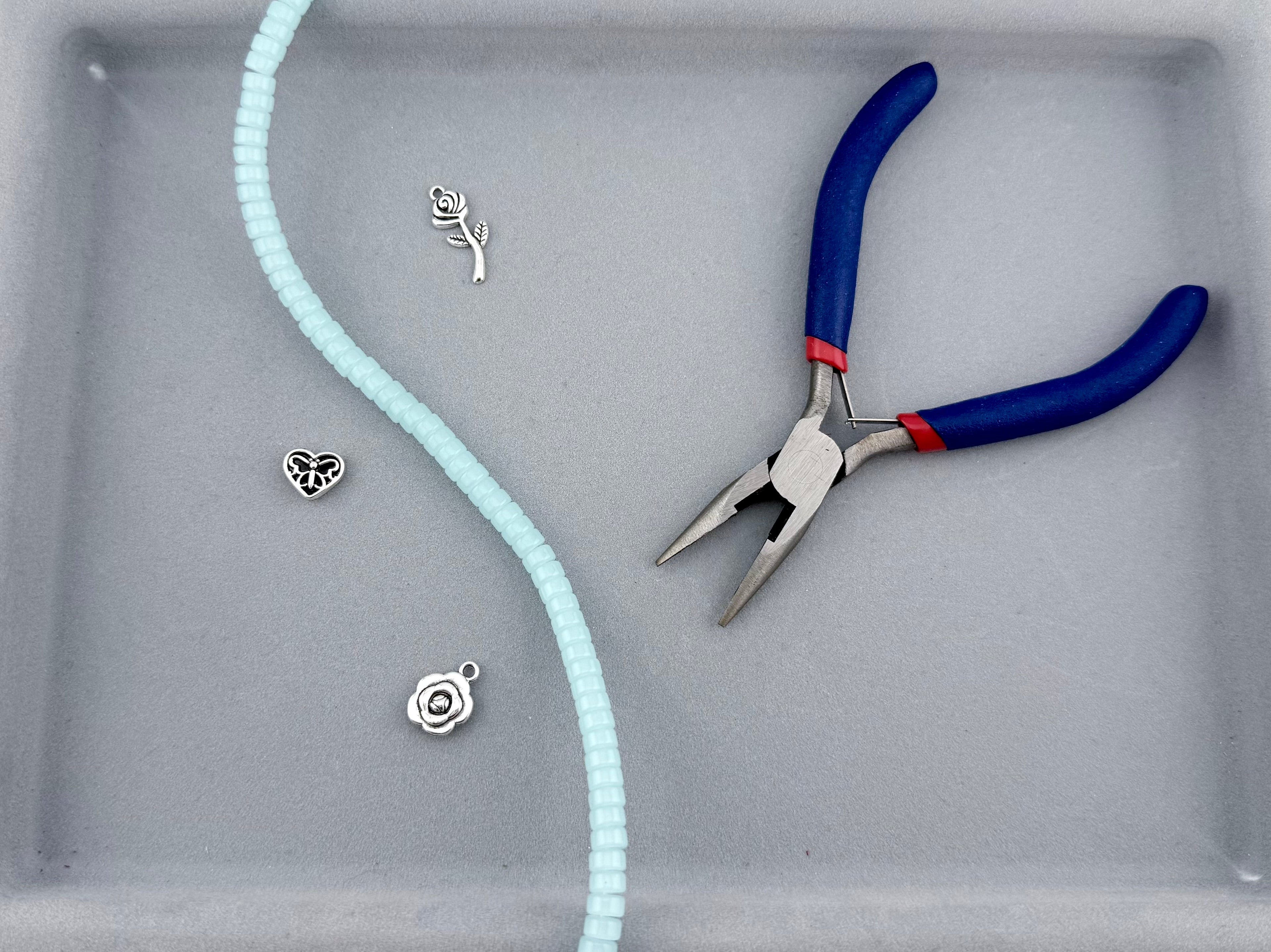 6mm Faceted Glass Cylinder Beads Strand Sky Blue