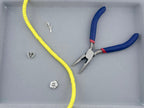 6mm Faceted Glass Cylinder Beads Strand Yellow