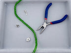 6mm Faceted Glass Cylinder Beads Strand Green