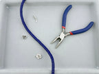 6mm Faceted Glass Cylinder Beads Strand Blue