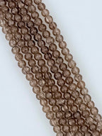 6mm Faceted Glass Crackle Beads Strand Light Brown