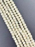 6mm Glass Crackle Beads Strand Light Yellow