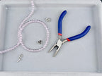 6mm Faceted Glass Crackle Beads Strand Light purple