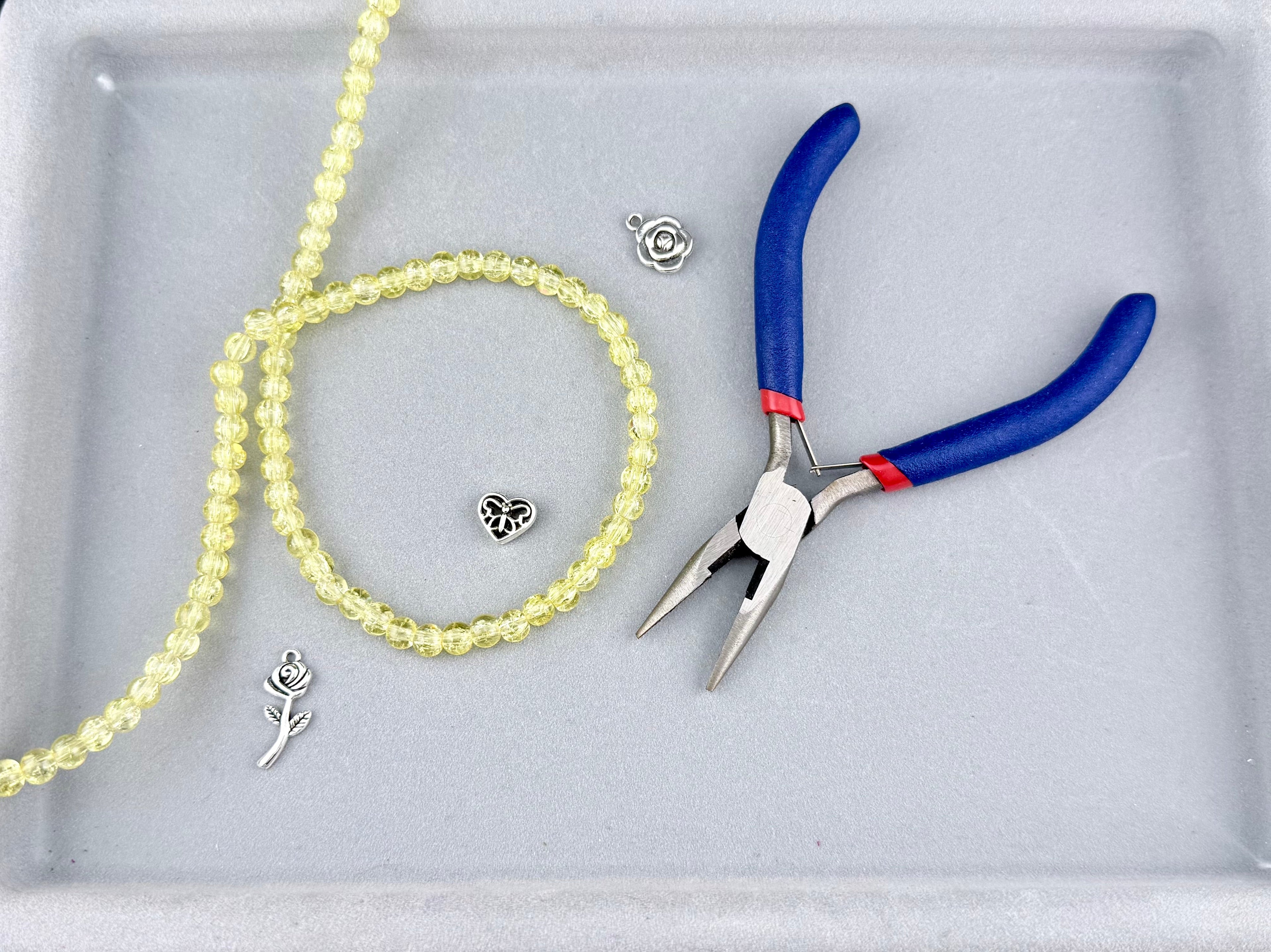 6mm Faceted Glass Crackle Beads Strand Yellow