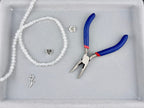 6mm Faceted Glass Crackle Beads Strand Clean
