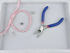 6mm Faceted Glass Crackle Beads Strand Pink AB
