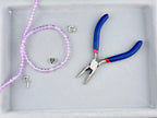 6mm Faceted Glass Crackle Beads Strand Light Purple