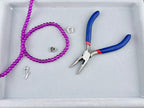 6mm Faceted Glass Crackle Beads Strand Dark Purple