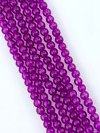 6mm Faceted Glass Crackle Beads Strand Dark Purple