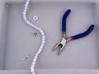 8mm Glass Crackle Beads Strand Light Purple