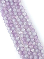 8mm Glass Crackle Beads Strand Light Purple