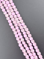 8mm Glass Crackle Beads Strand Light Pink