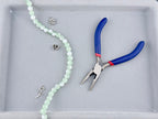 8mm Glass Crackle Beads Strand Green-White