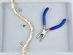 8mm Glass Crackle Beads Strand White-Yellow