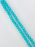 8mm Glass Crackle Beads Strand Light Blue
