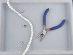8mm Glass Crackle Beads Strand White-Clean