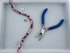 8mm Glass Crackle Beads Strand Red-White