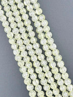 8mm Glass Crackle Beads Strand Yellow