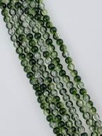 8mm Glass Crackle Beads Strand Green-Black