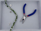 8mm Glass Crackle Beads Strand Green-Black