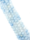 10mm Glass Crackle Beads Strand Blue-Yellow