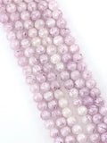 10mm Glass Crackle Beads Strand Light-Purple