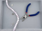 10mm Glass Crackle Beads Strand Light-Purple