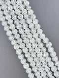 10mm Glass Crackle Beads Strand Clear