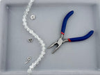 10mm Glass Crackle Beads Strand Clear