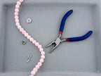 10mm Glass Crackle Beads Strand Pink