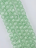10mm Glass Crackle Beads Strand Light Green