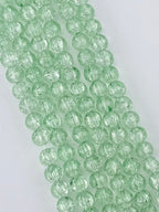 10mm Glass Crackle Beads Strand Light Green