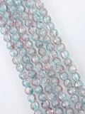 10mm Glass Crackle Beads Strand Blue-Pink