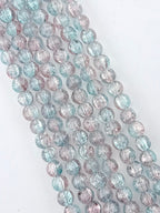 10mm Glass Crackle Beads Strand Blue-Pink