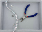 10mm Glass Crackle Beads Strand Blue-Pink