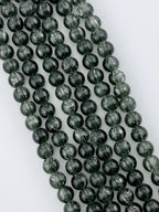 10mm Glass Crackle Beads Strand Green