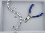 10mm Glass Crackle Beads Strand Gray-White