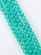 10mm Glass Crackle Beads Strand Turquoise