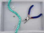 10mm Glass Crackle Beads Strand Turquoise