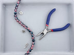 10mm Glass Crackle Beads Strand Black-Red