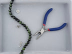 10mm Glass Crackle Beads Strand Black-Green