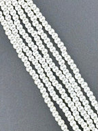 3mm Pearl Glass Round Beads Strand White