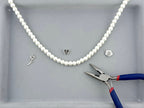 8mm Pearl Glass Round Beads Strand Cream