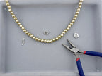 8mm Pearl Glass Round Beads Strand Gold