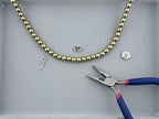 8mm Pearl Glass Round Beads Dark Gold