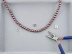 8mm Pearl Glass Round Beads Brown