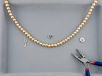 8mm Pearl Glass Round Beads Yellow