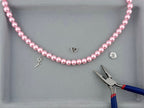 10mm Pearl Glass Round Beads Pink