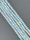 4mm Glass Round Beads Clear AB