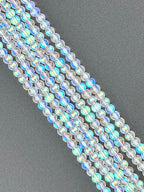 4mm Glass Round Beads Clear AB